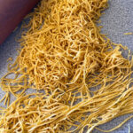 homemade pasta laid out